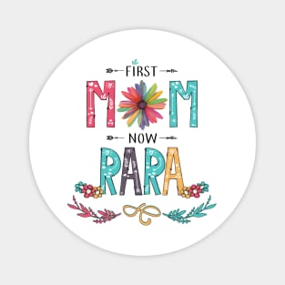 First Mom Now Rara Wildflowers Happy Mothers Day Magnet